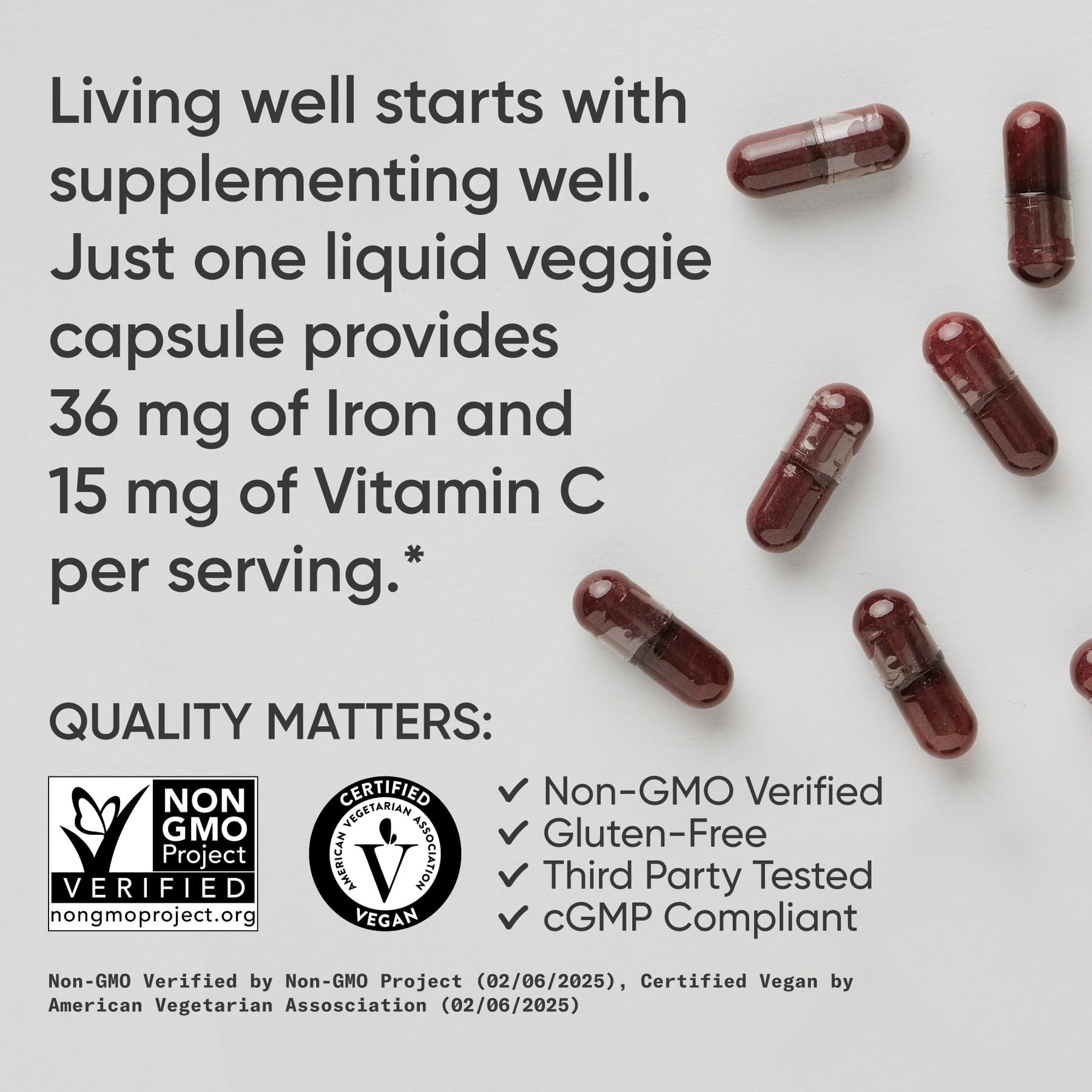 Sports Research Blood Balance being poured, illustrating easy daily capsule intake
