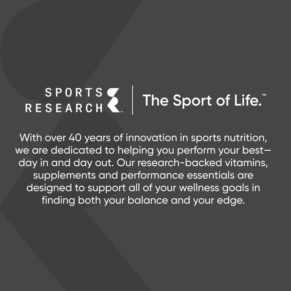 Sports Research CLA sealed bottle shown in a daily nutrition routine.