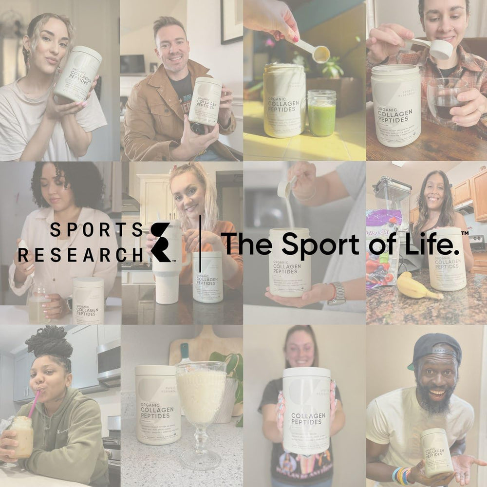 Sports Research Colágeno Péptidos en polvo porción de proteína: 10 g de proteína por porción