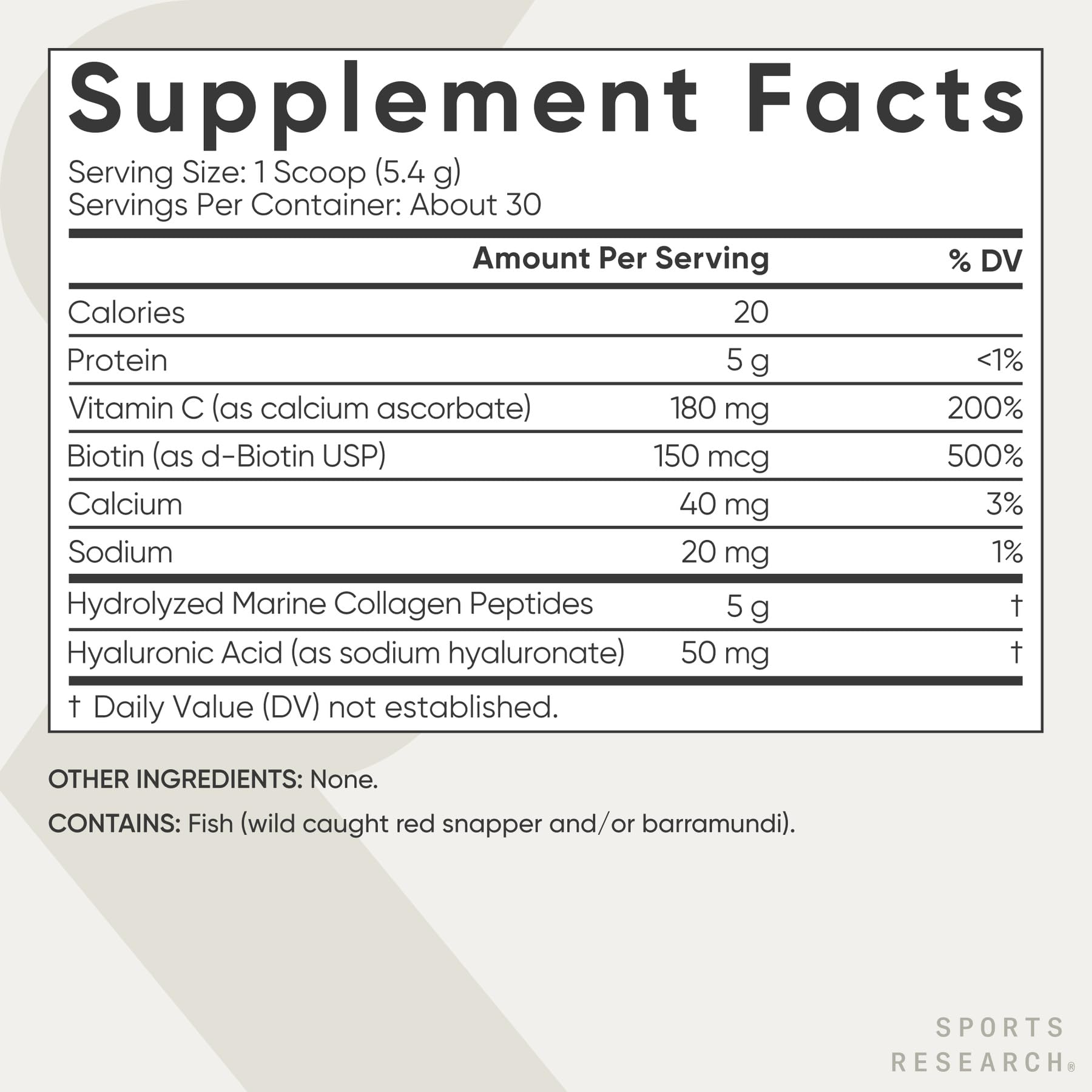 Unflavored Sports Research Collagen Beauty Complex powder blending into smoothie
