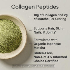Sports Research collagen matcha latte served in a mug