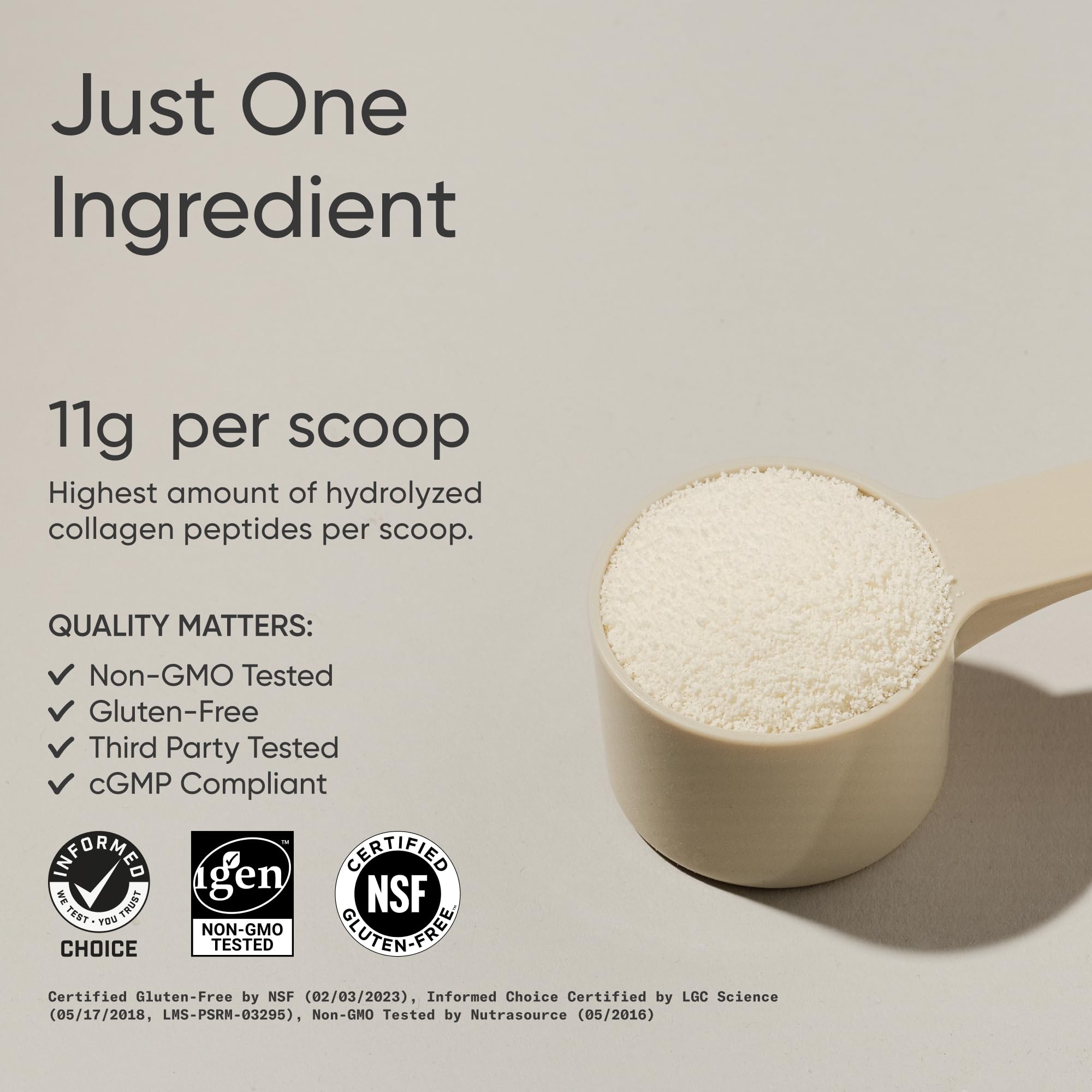 Sports Research Collagen Peptides dissolves quickly in water for a smooth drink.