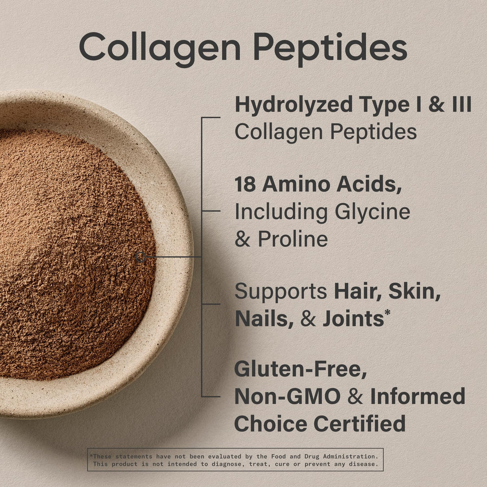 Pouring Sports Research Collagen Peptides into coffee for a protein boost.