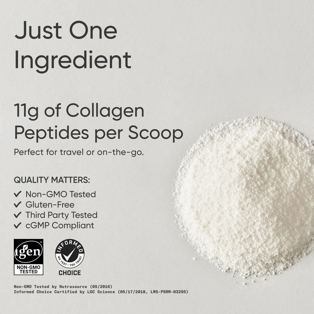 Sports Research Collagen Peptides powder close-up highlighting easy mixing