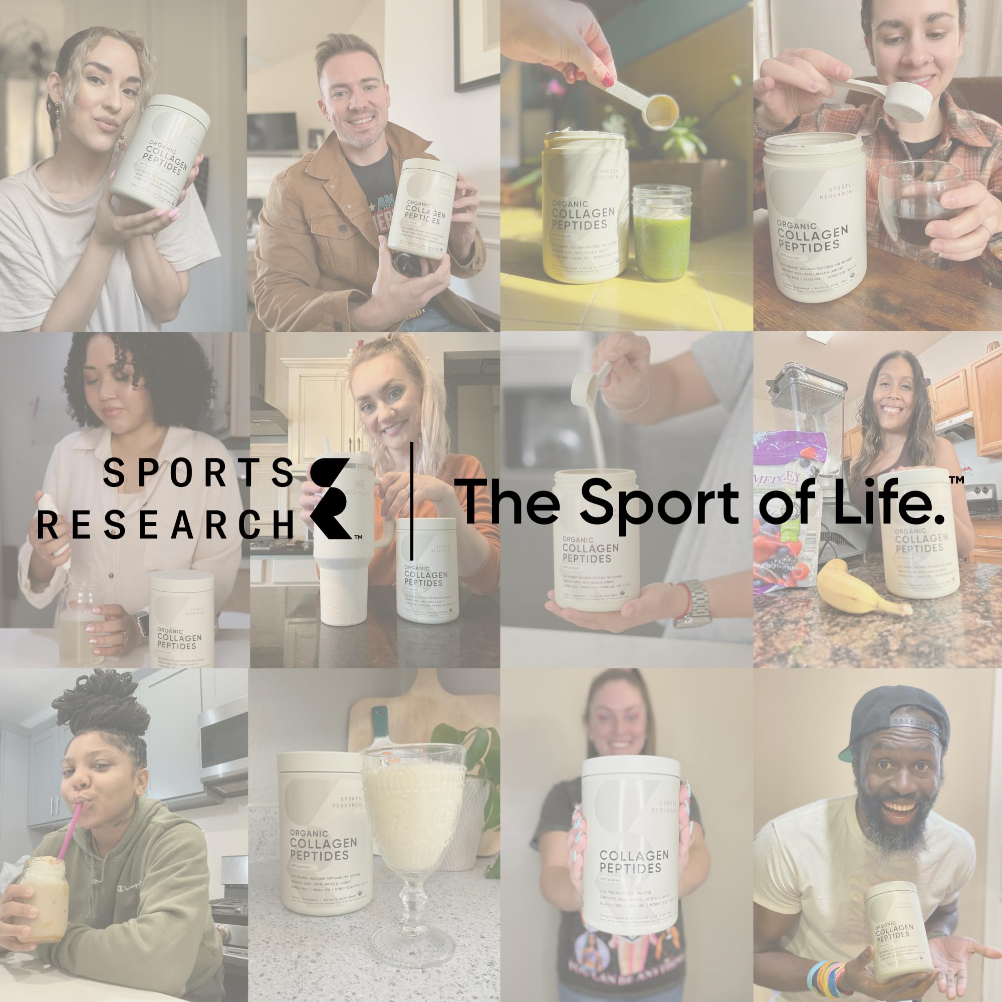Sports Research Collagen Peptides support daily beauty routines for skin and nails.