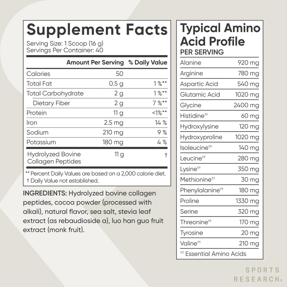 Smoothie with Sports Research Collagen Peptides, showing versatile daily use.