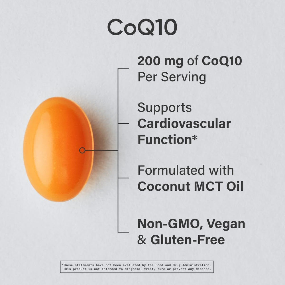 Sports Research CoQ10 veggie softgels for daily energy support