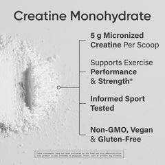 Sports Research Creatina Monohidrato: polvo sin sabor compatible con cualquier batido de entrenamiento.