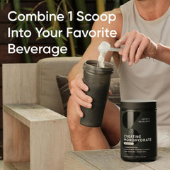Sports Research micronized creatine powder dissolves readily for quick shake blending