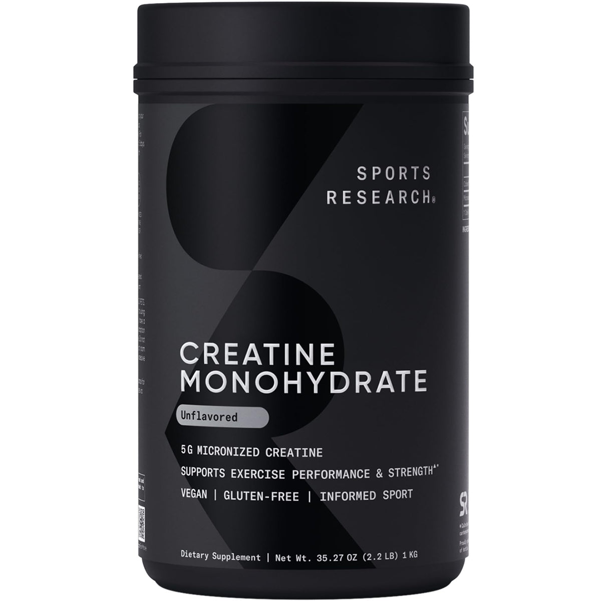 Sports Research Creatine Monohydrate bottle and label ready to support lean muscle goals.