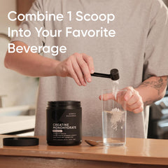 Sports Research Creatine Monohydrate label showcases vegan and NSF gluten-free testing.