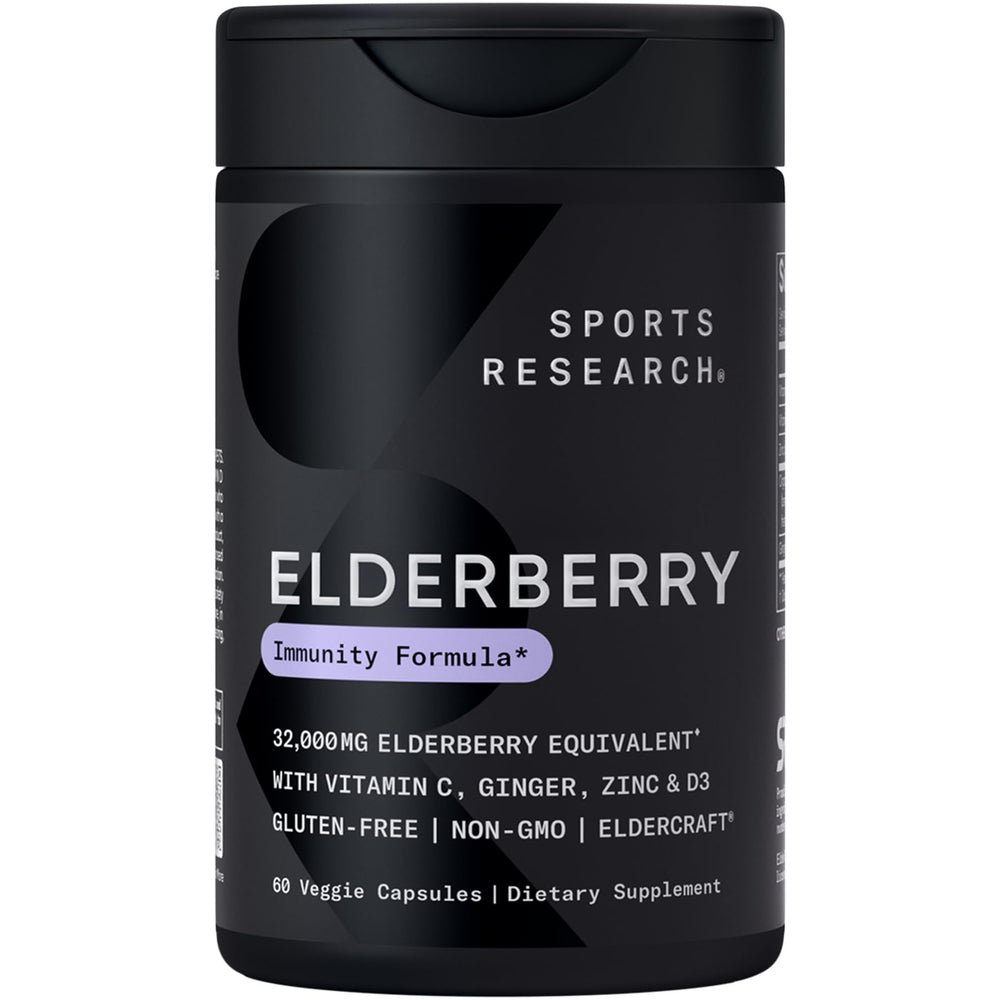 Sports Research Daily Immune Elderberry bottle for seasonal immune support