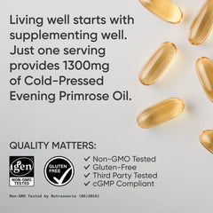 Sports Research Evening Primrose packaging emphasizing one-a-day convenience