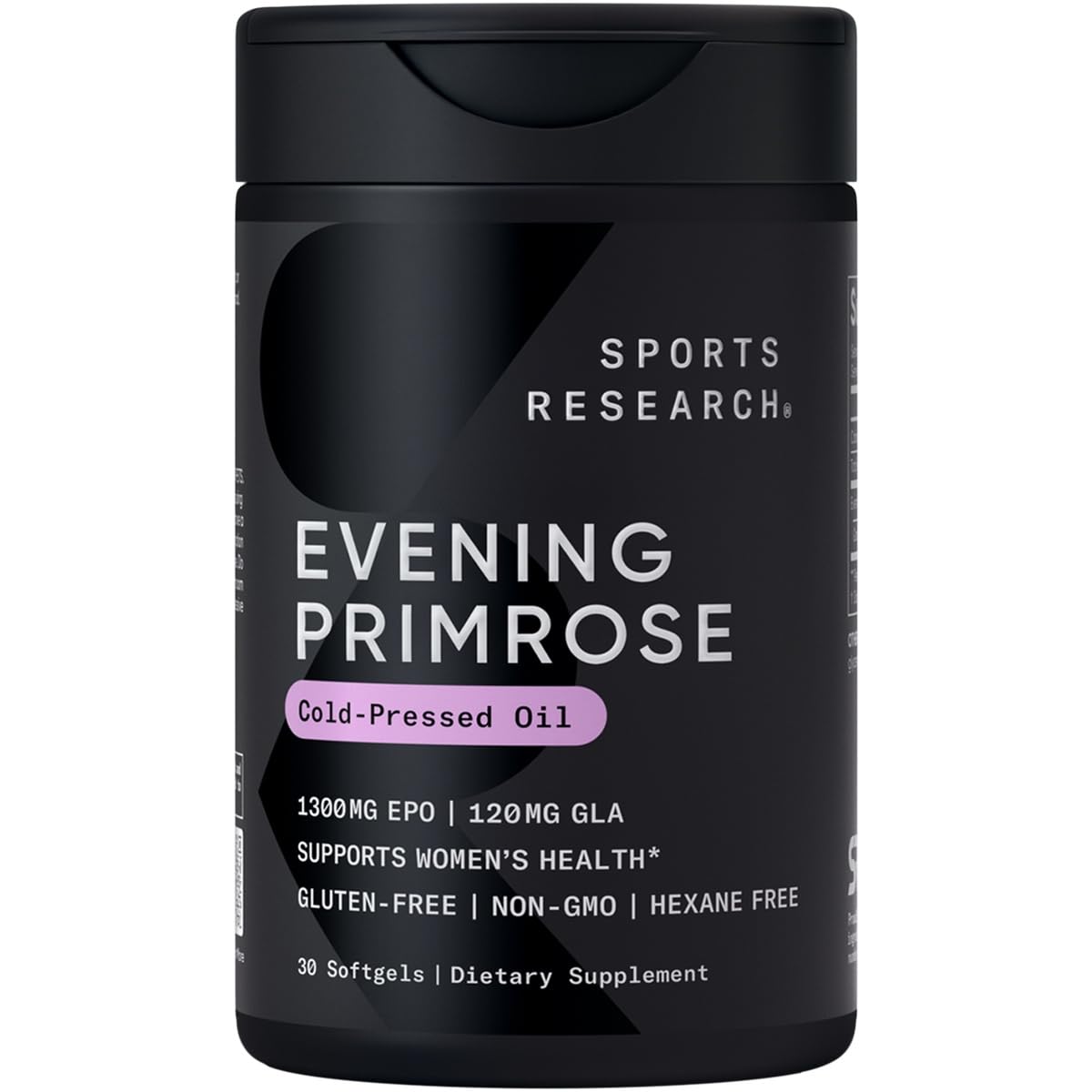Sports Research Evening Primrose softgel bottle for daily wellness support