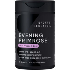 Sports Research Evening Primrose softgel bottle for daily wellness support