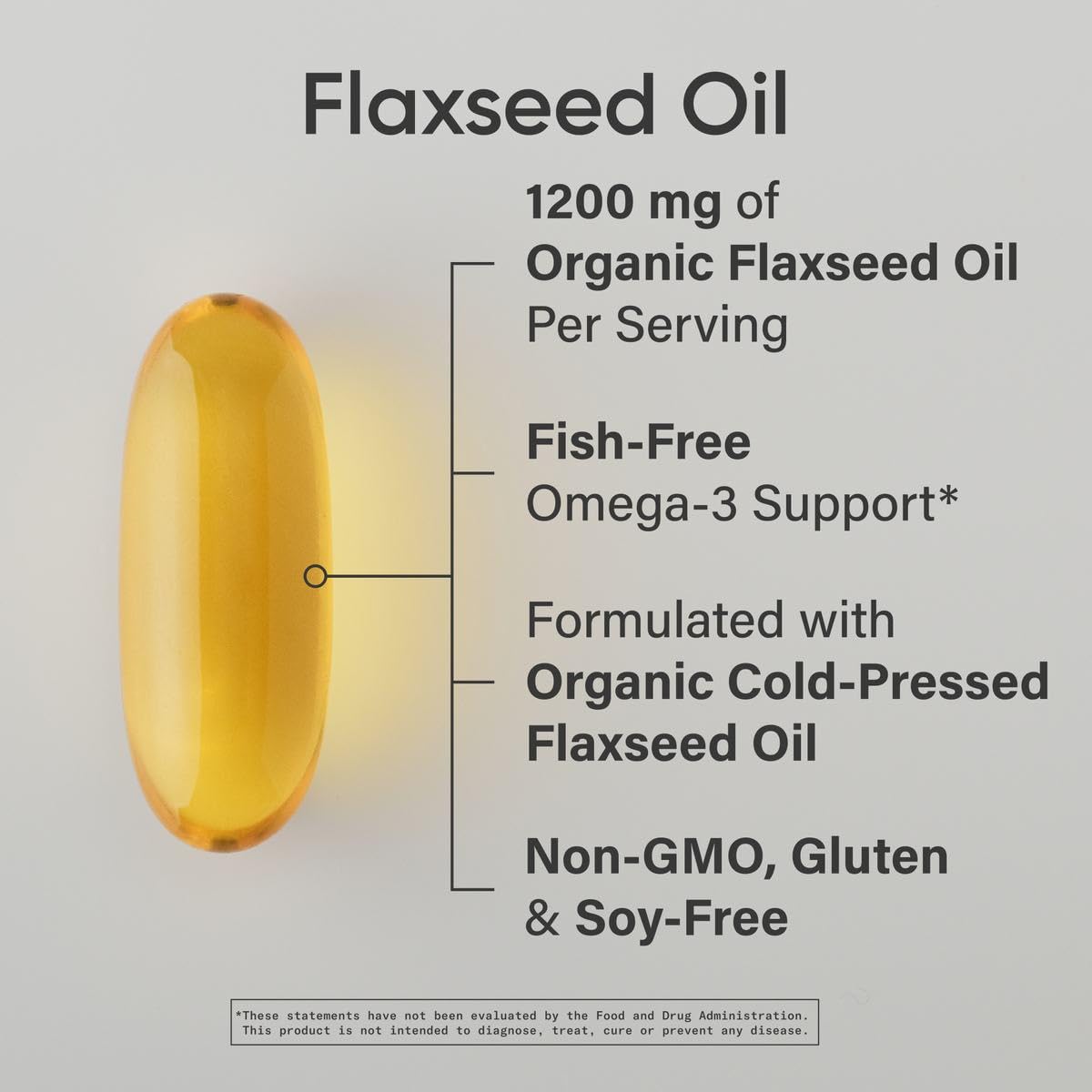 Sports Research flaxseed oil bottle front view for daily omega-3