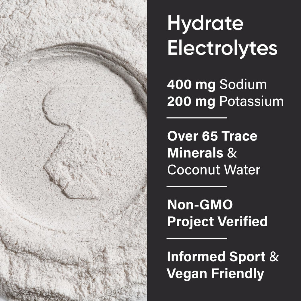 Sports Research Hydrate nutrition panel highlights electrolytes and vitamins.