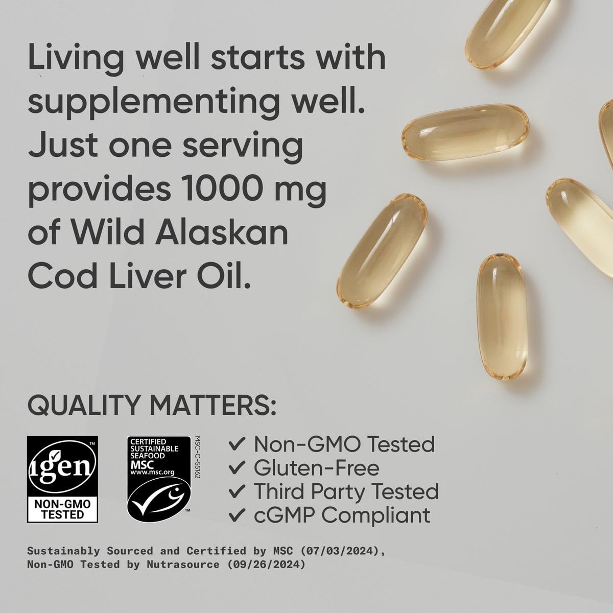 Sports Research packaging displays IGEN NON-GMO tested badge for quality.