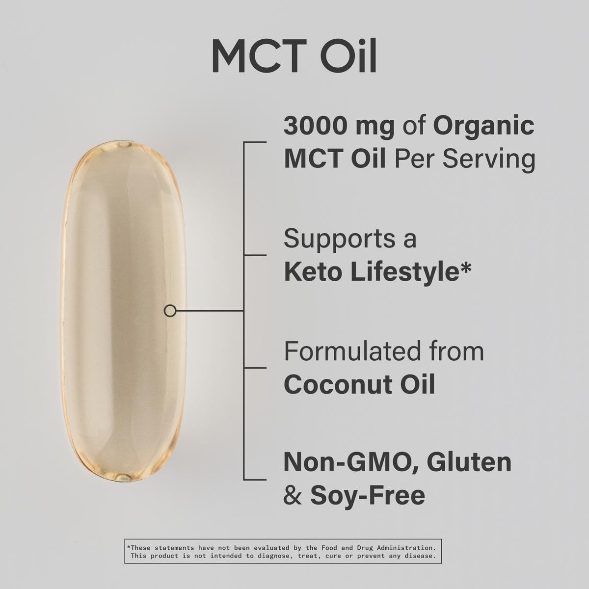 Sports Research Keto MCT softgels pour demonstrating easy daily dosing.