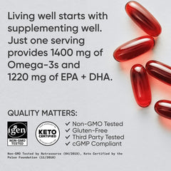 Sports Research Keto Omega ingredients icons, overview of omega-3 sources.
