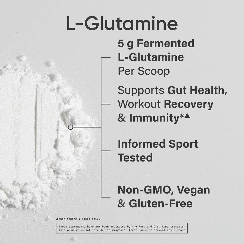 Sports Research L-Glutamine being stirred into a glass