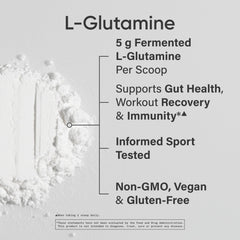 Sports Research L-Glutamine being stirred into a glass
