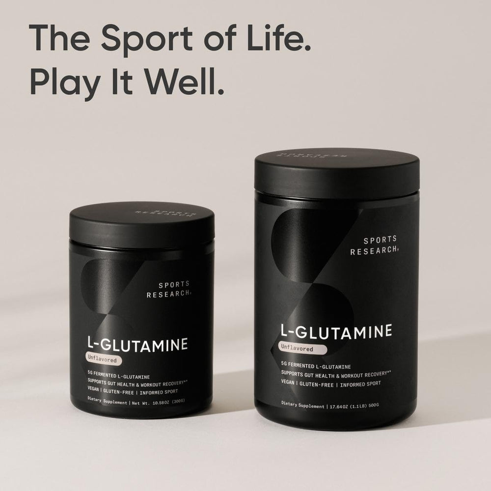 Glass with mixed L-Glutamine powder dissolving in beverage.