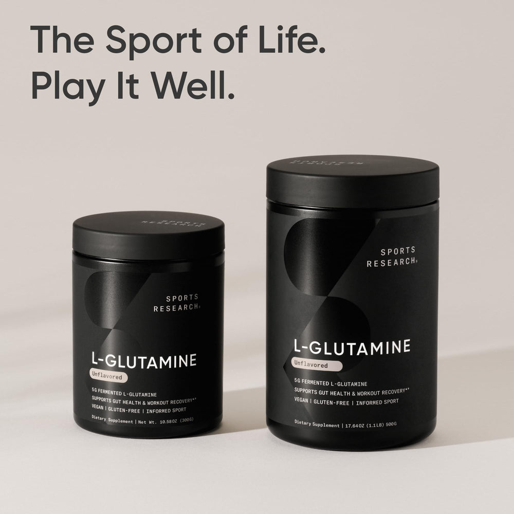 Sports Research L-Glutamine manufactured in the USA by a family brand