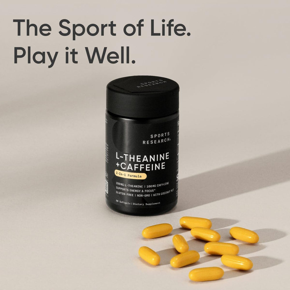 Sports Research coconut MCT oil highlight pictured with softgels in a capsule-friendly display
