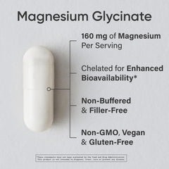 Sports Research Magnesium Glycinate capsules-pack promotes easy daily relaxation.