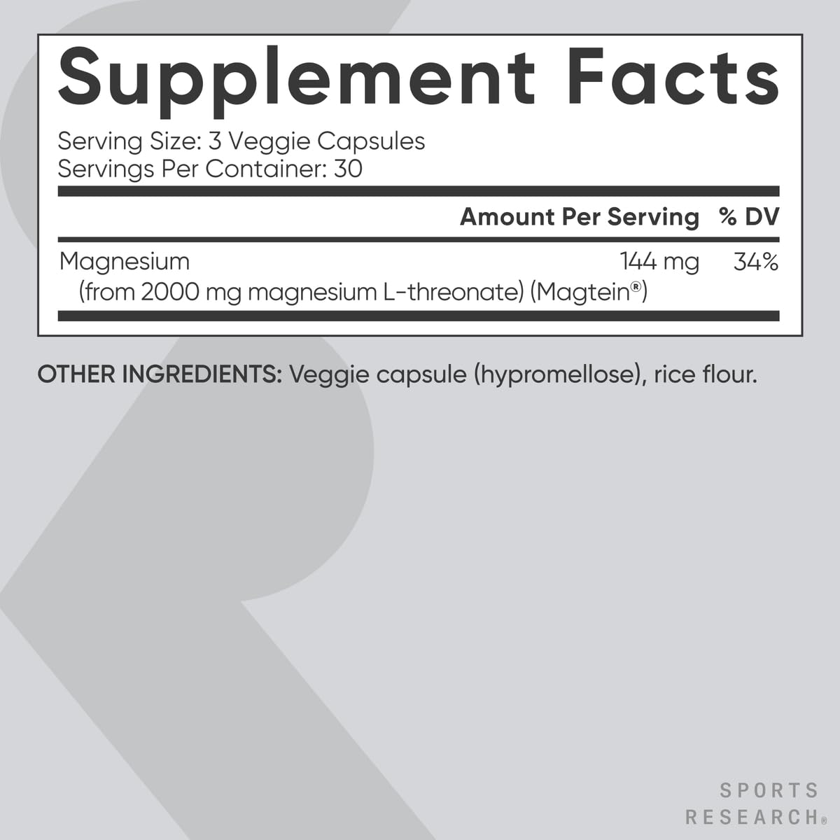 Sports Research Magtein bottle emphasizes USA made manufacturing and quality control