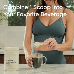 Sports Research Marine Collagen Peptides dissolving in coffee for flavor boost