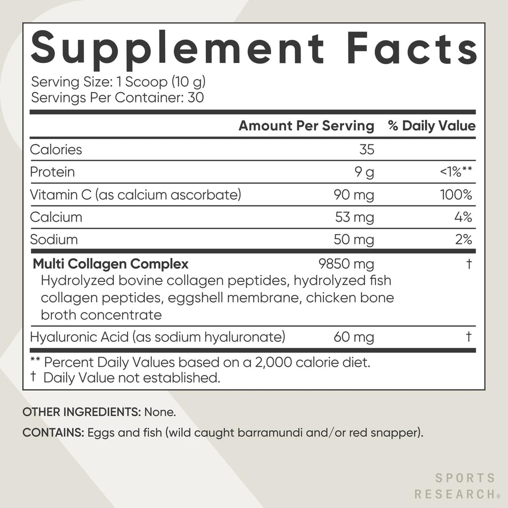 Sports Research Multi Collagen powder dissolving in coffee to support daily wellness ritual.