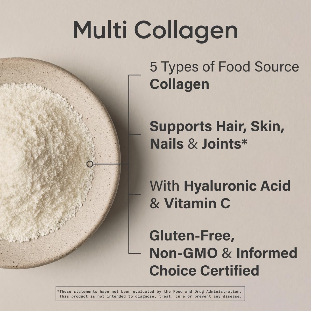Sports Research Multi Collagen powder being poured into a glass of water for mixing.