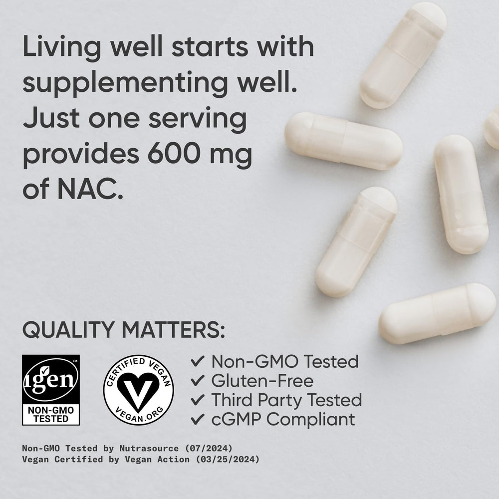 Pouring Sports Research NAC capsules from bottle for easy daily routine