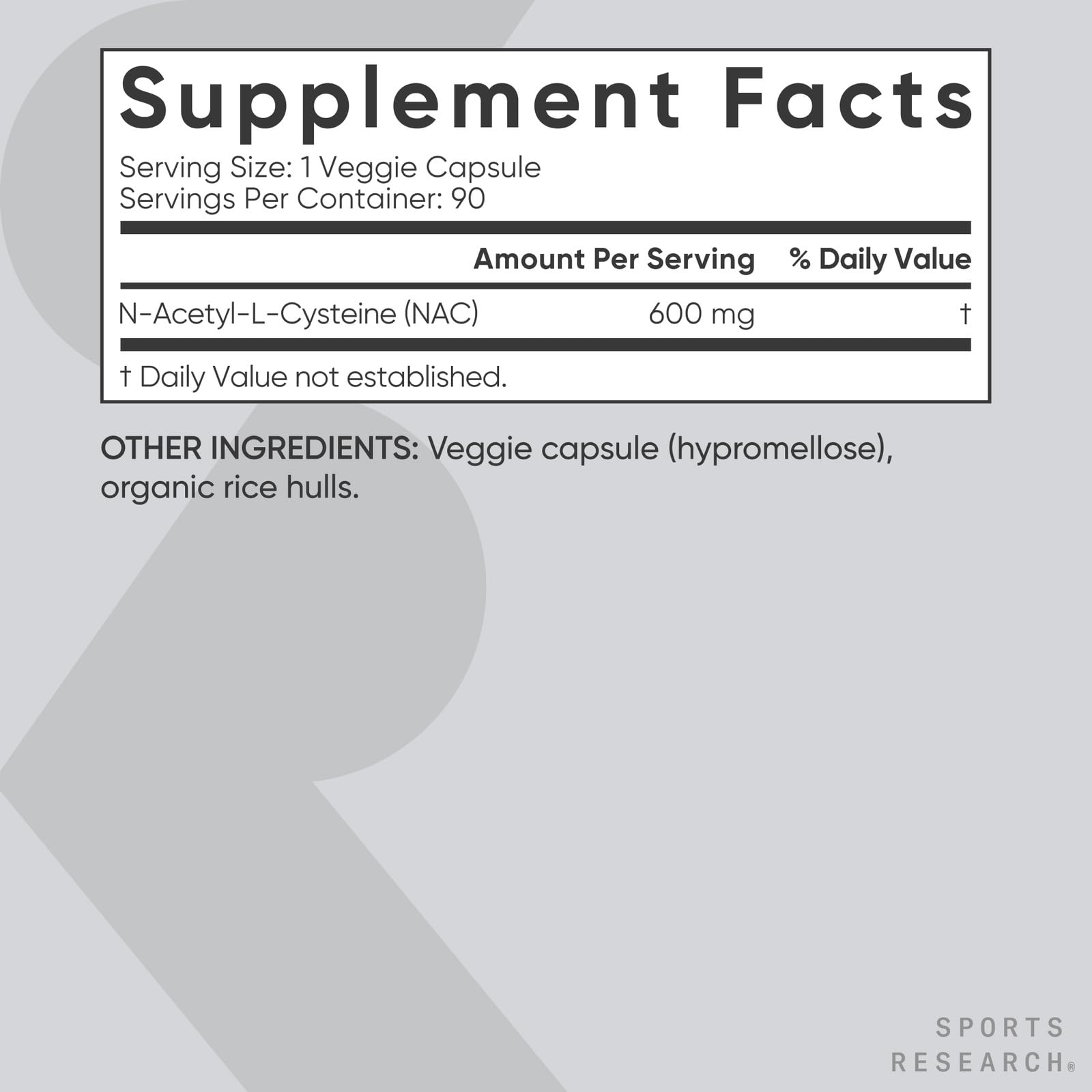 Sports Research NAC bottle for on-the-go wellness