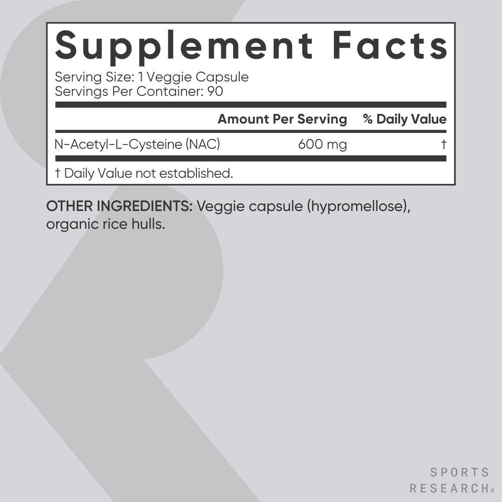 Sports Research NAC bottle for on-the-go wellness