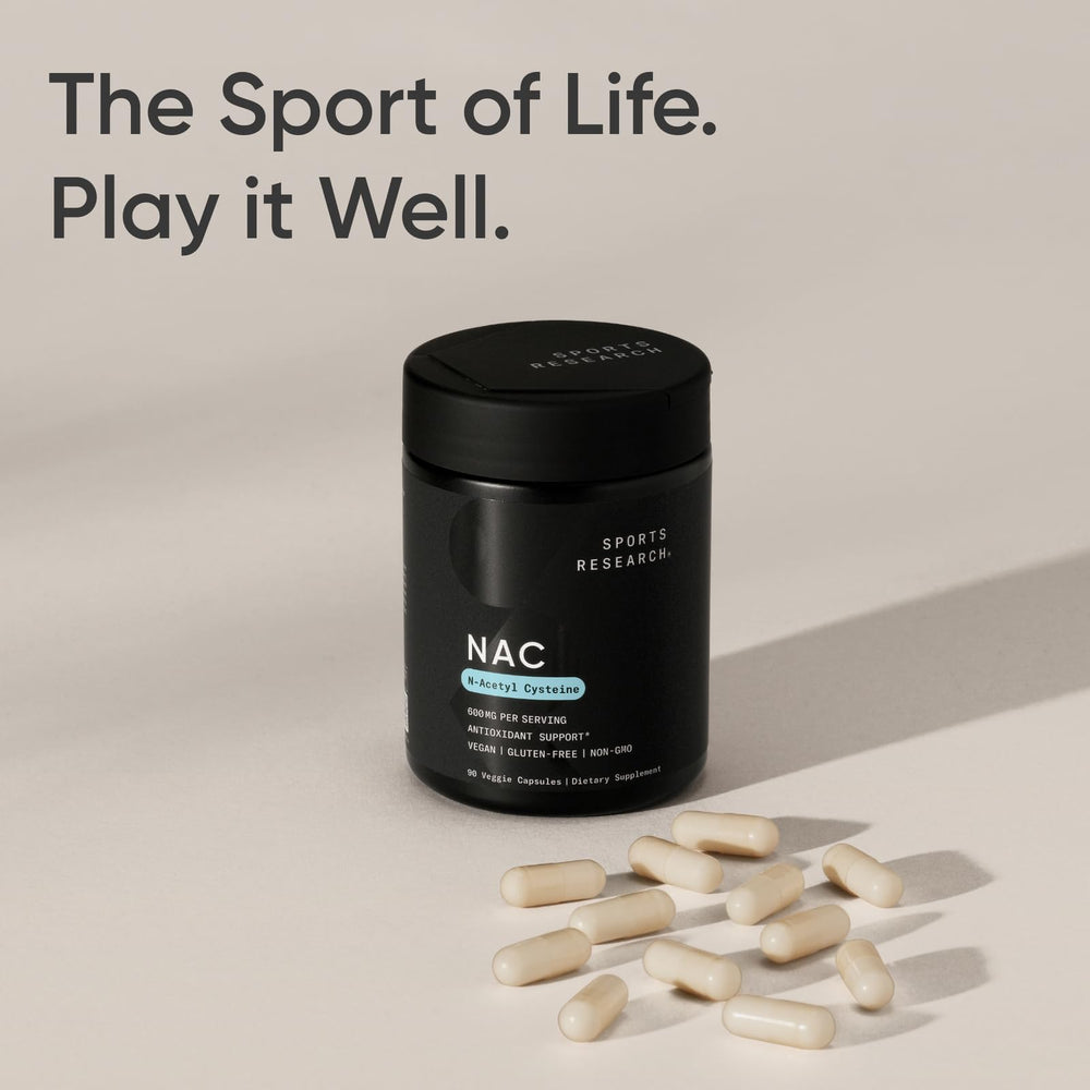 Gluten-free badge on Sports Research NAC packaging