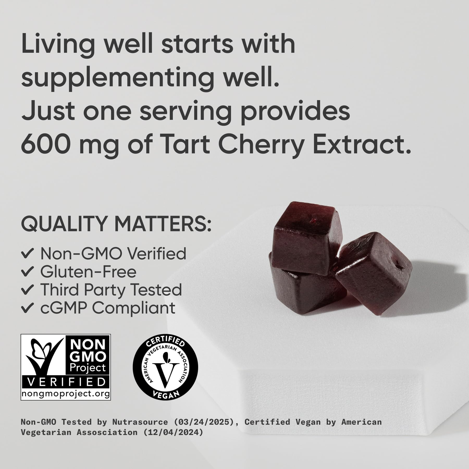 Sports Research NordicCherry label emphasizes high-quality tart cherry bioactives.