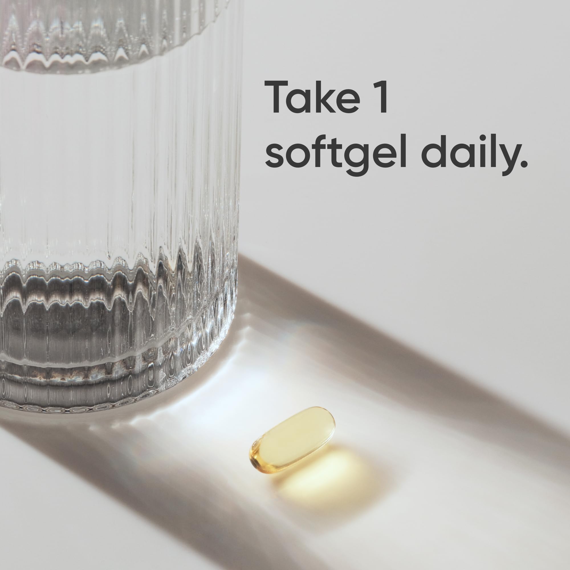 Sports Research mini-softgels closeup showing small capsule and easy swallow