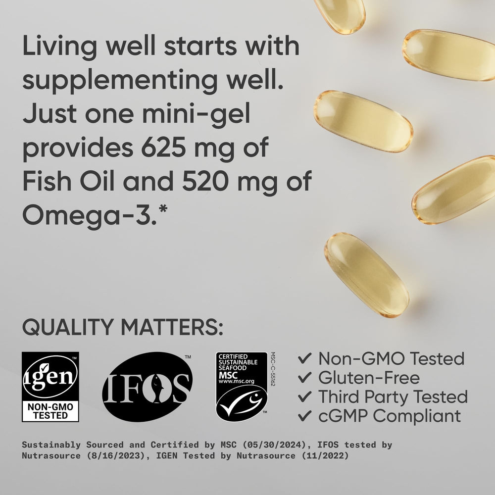 Sports Research triglyceride-form Omega-3 for potentially smoother absorption