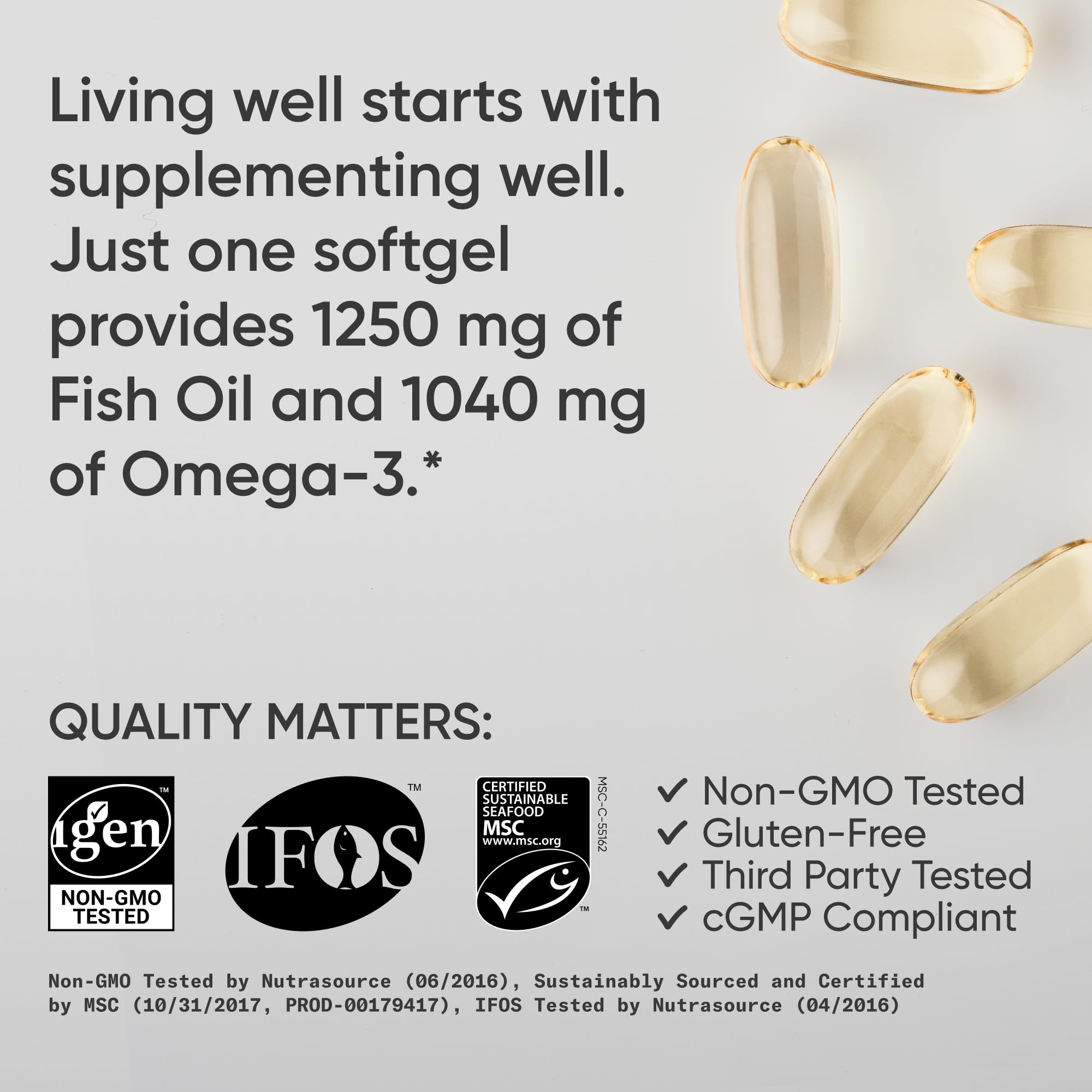 Sports Research Omega-3 MSC certification badge on packaging