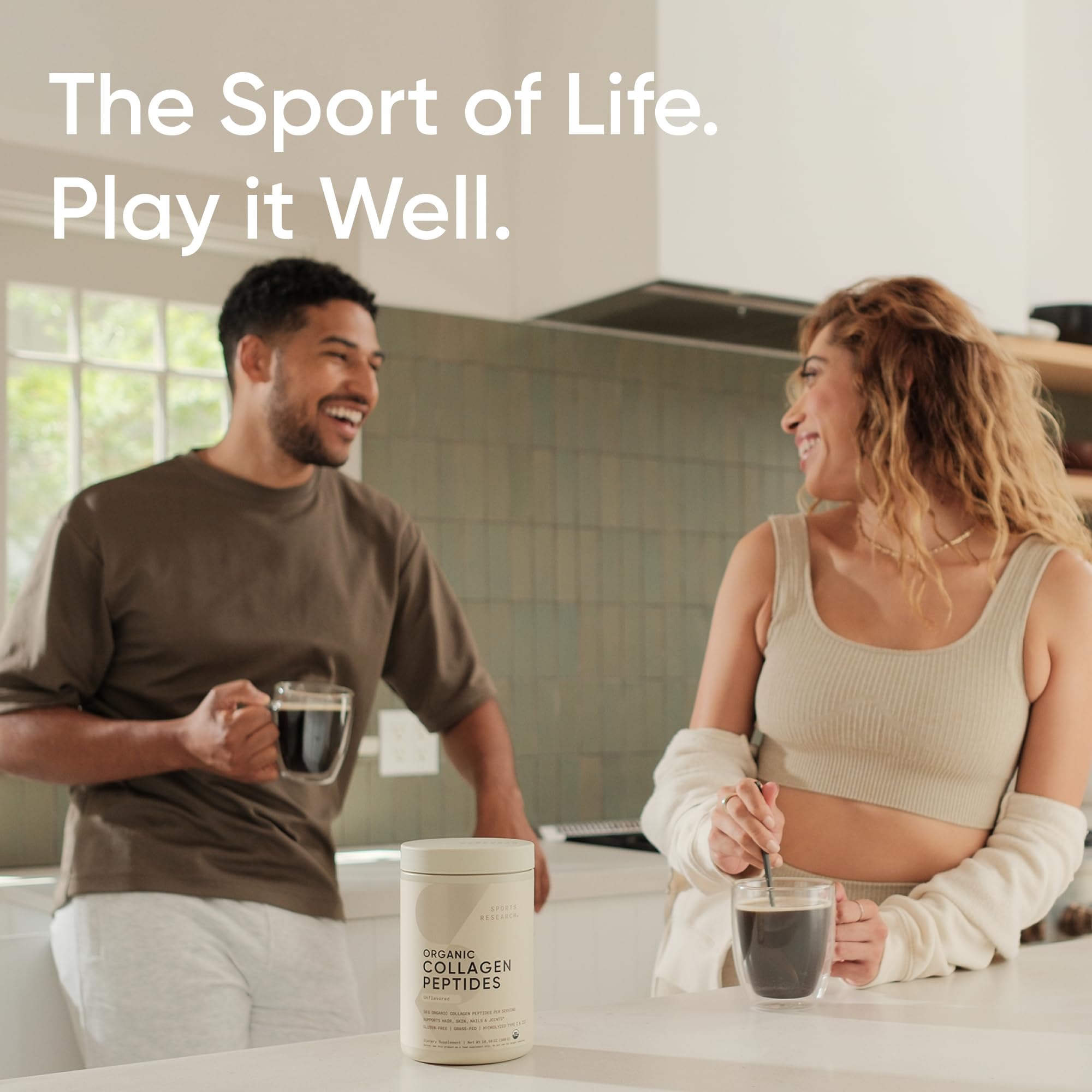 Sports Research Organic Collagen Powder kitchen scene for daily use