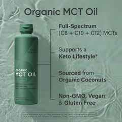 Sports Research Organic MCT Oil bottle on kitchen counter ready for keto meals