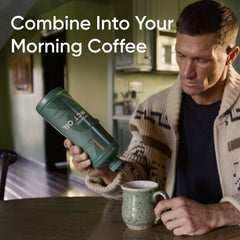 Sports Research MCT Oil bottle pour demonstrates flavorless mixability for coffees and shakes