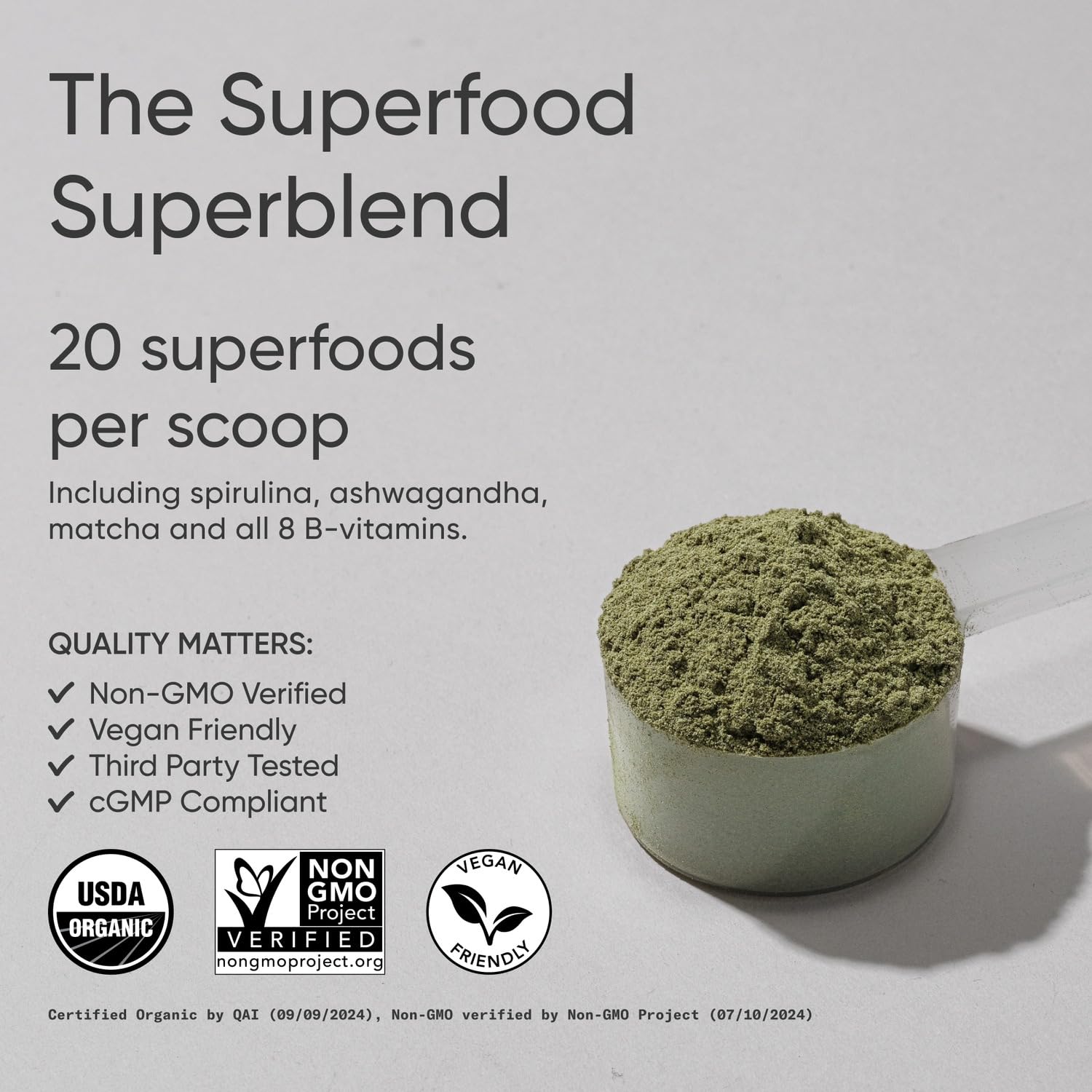 Sports Research Organic Pineapple Coconut Greens scoop—easy daily mixing