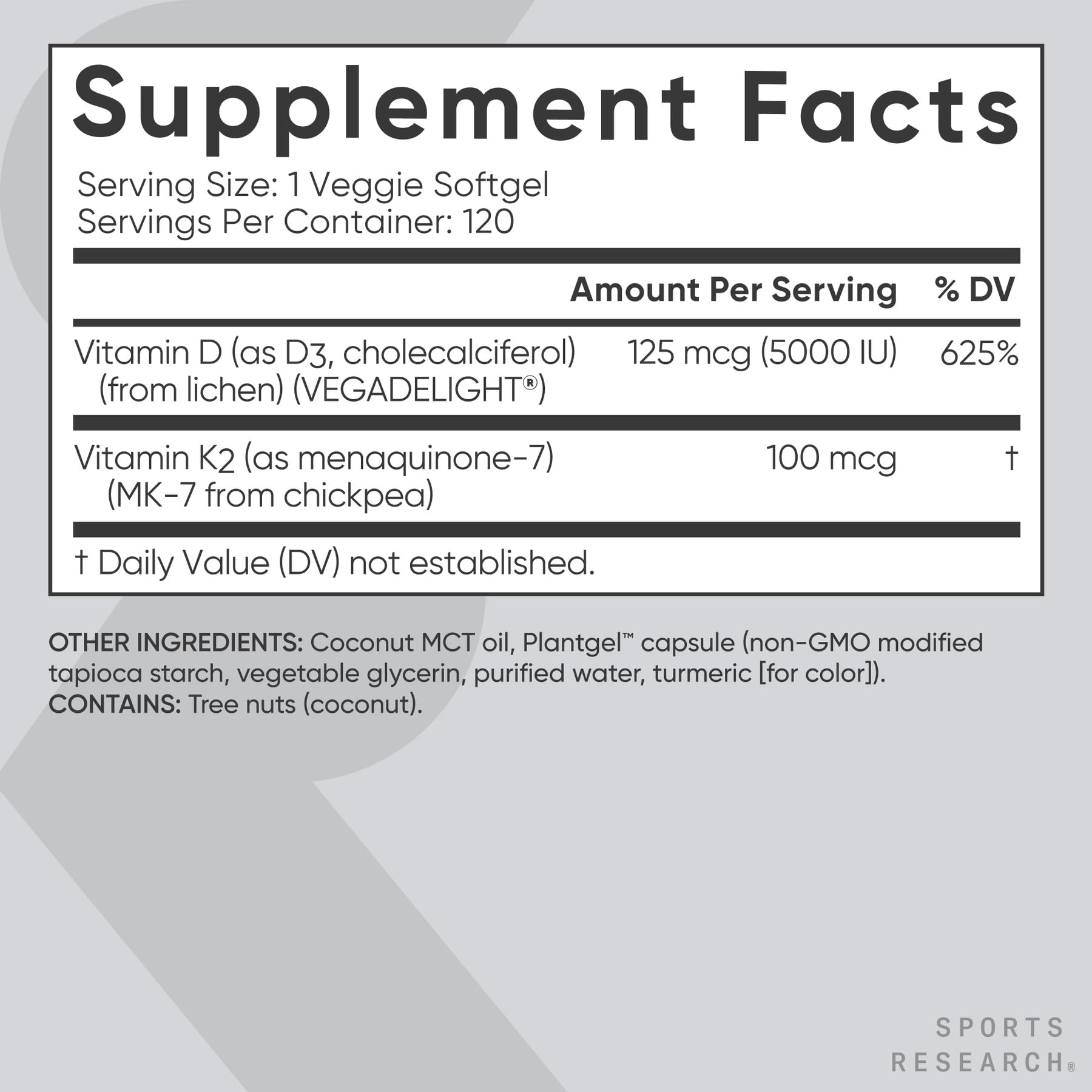 Sports Research packaging and pills, demonstrating convenient once-daily immune and bone support.