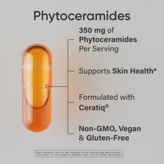 Sports Research Phytoceramides cap close-up showing veggie capsule for easy daily use.