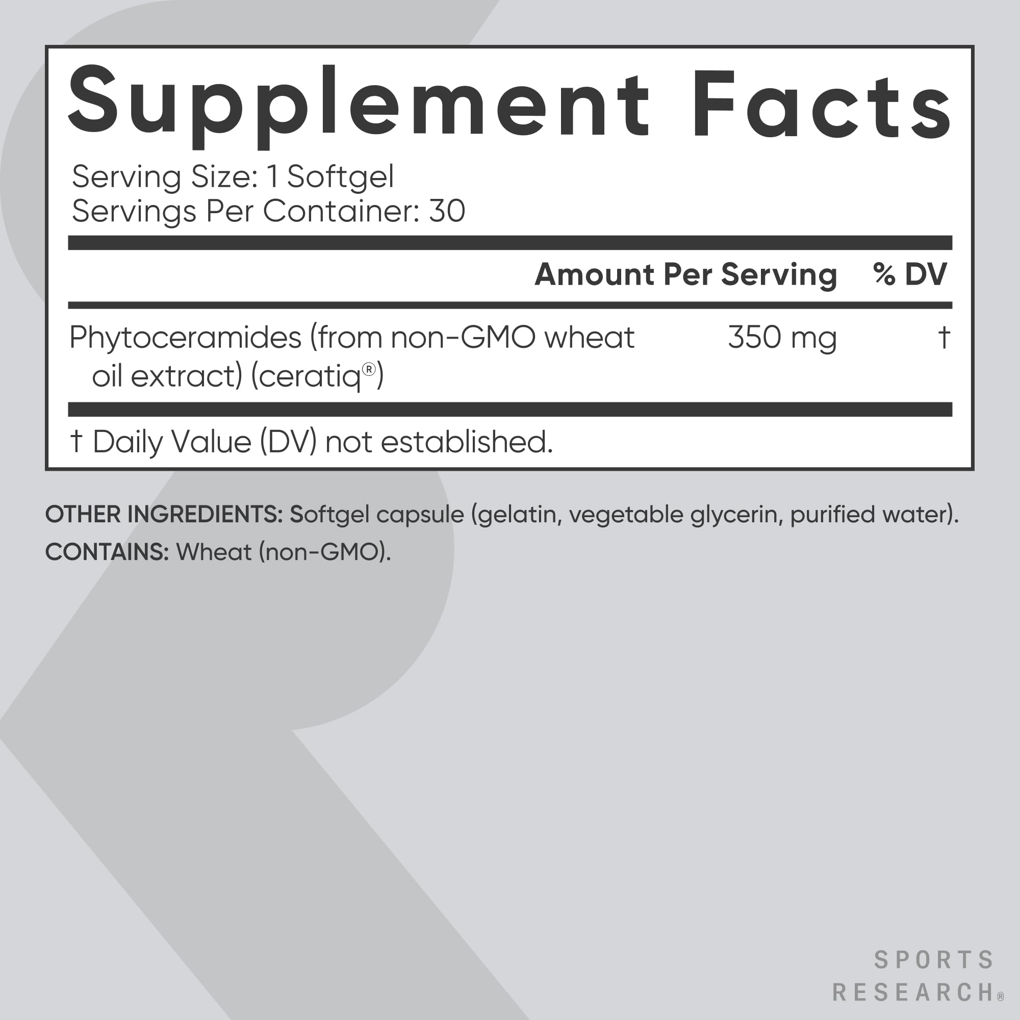 Sports Research Phytoceramides ingredientes vegetales y ceramidas para la barrera cutánea.