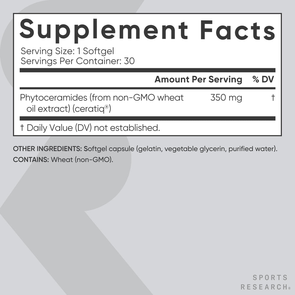 Sports Research Phytoceramides ingredientes vegetales y ceramidas para la barrera cutánea.